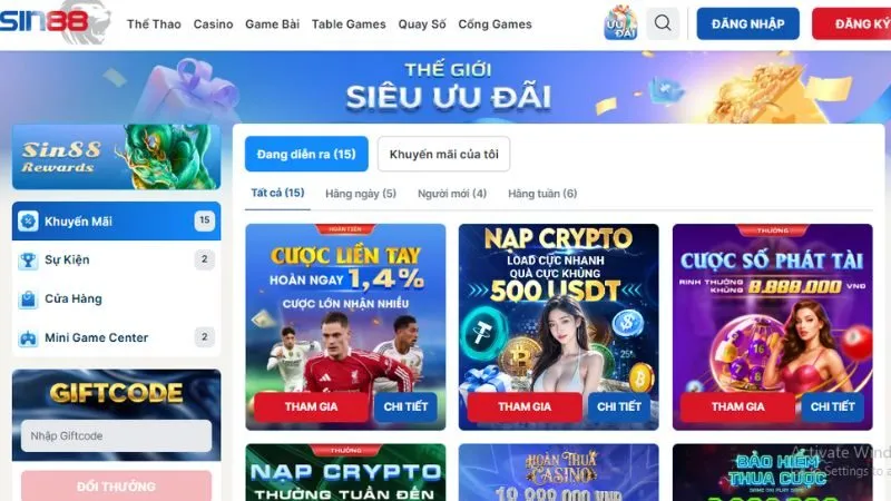 Khám phá lists khuyến mãi hot tại nhà cái